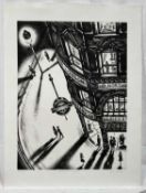 John Duffin (b. 1965) etching - Night Tube, signed titled and numbered 8/150, 60cm x 45cm, unframed