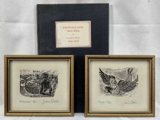 James Dodds, two woodcut prints and limited edition book 'Essex Ballards' by Charles Edwin Benham an