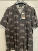 Men’s Collared Shirt By Harley Davidson With Harley Print Large Short Sleeve