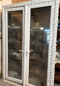 Double White UPVC French Doors with Keys
