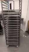 Stainless Bakery Rack with 4 Sided Trays