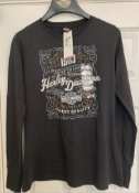 womens Harley Davidson Thumb Cuff Long Sleeve Sweatshirt