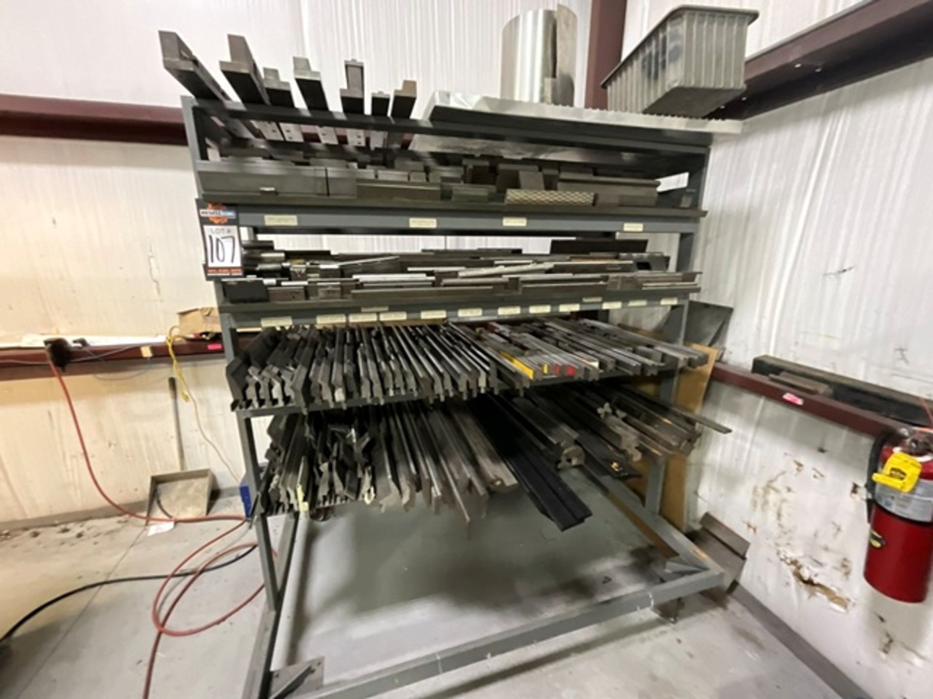 Press Brake Rack Rack 4' x 6' of Short Press Brake Dies