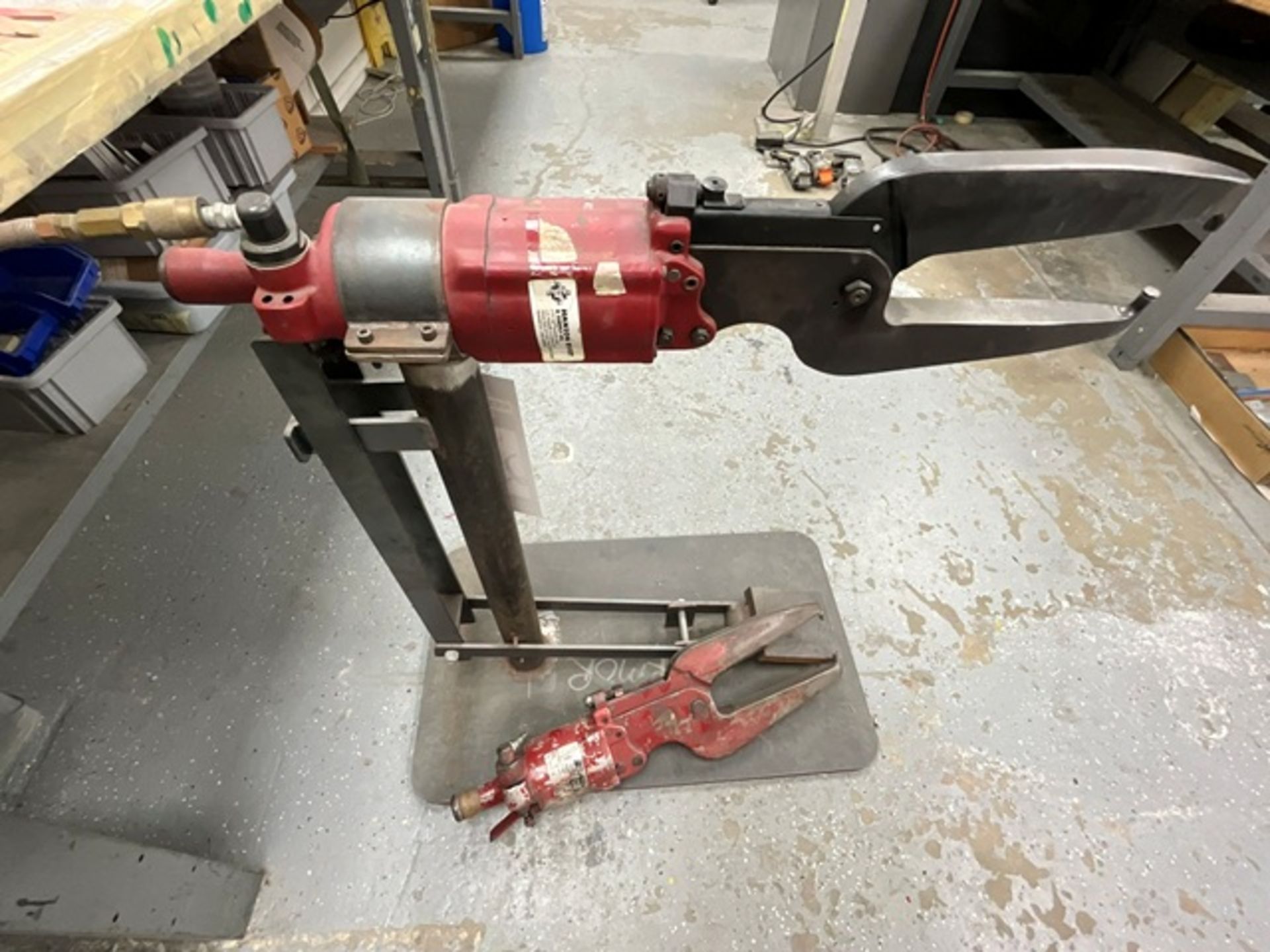 (2) Air Rivet Tools with Custom Stand