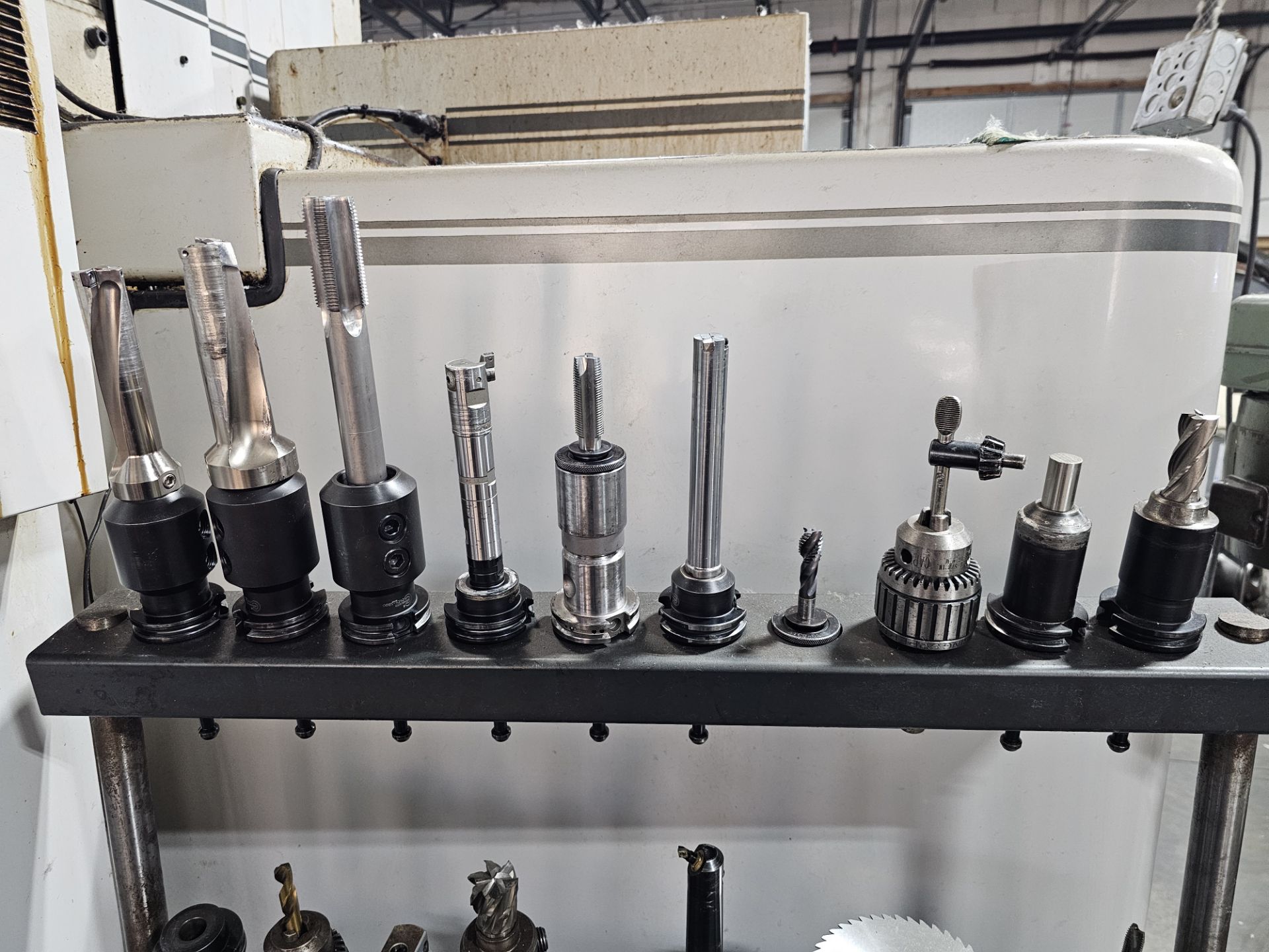 (28) CAT40 Tool Holders with Steel Rack - Rack Dimensions: 34