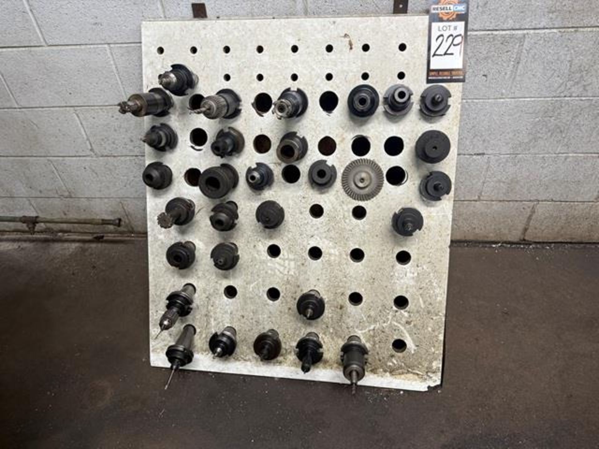Tool Rack with (28) CAT 40 Tool Holders