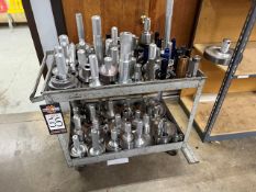 Rolling Shop Cart with Large Assortment of Thread Gages