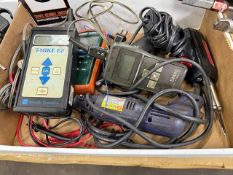 Weller Solder Gun, Speed Drill, Dremel, Extech Thermometer, Amprobe Meter