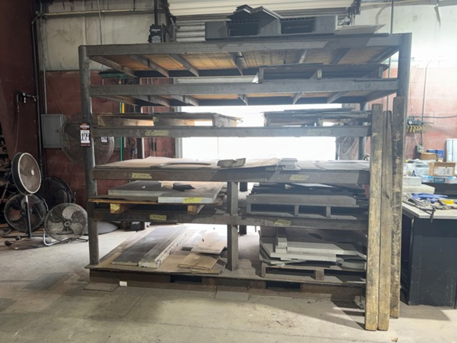 Metal Storage Rack with Metals Inventory