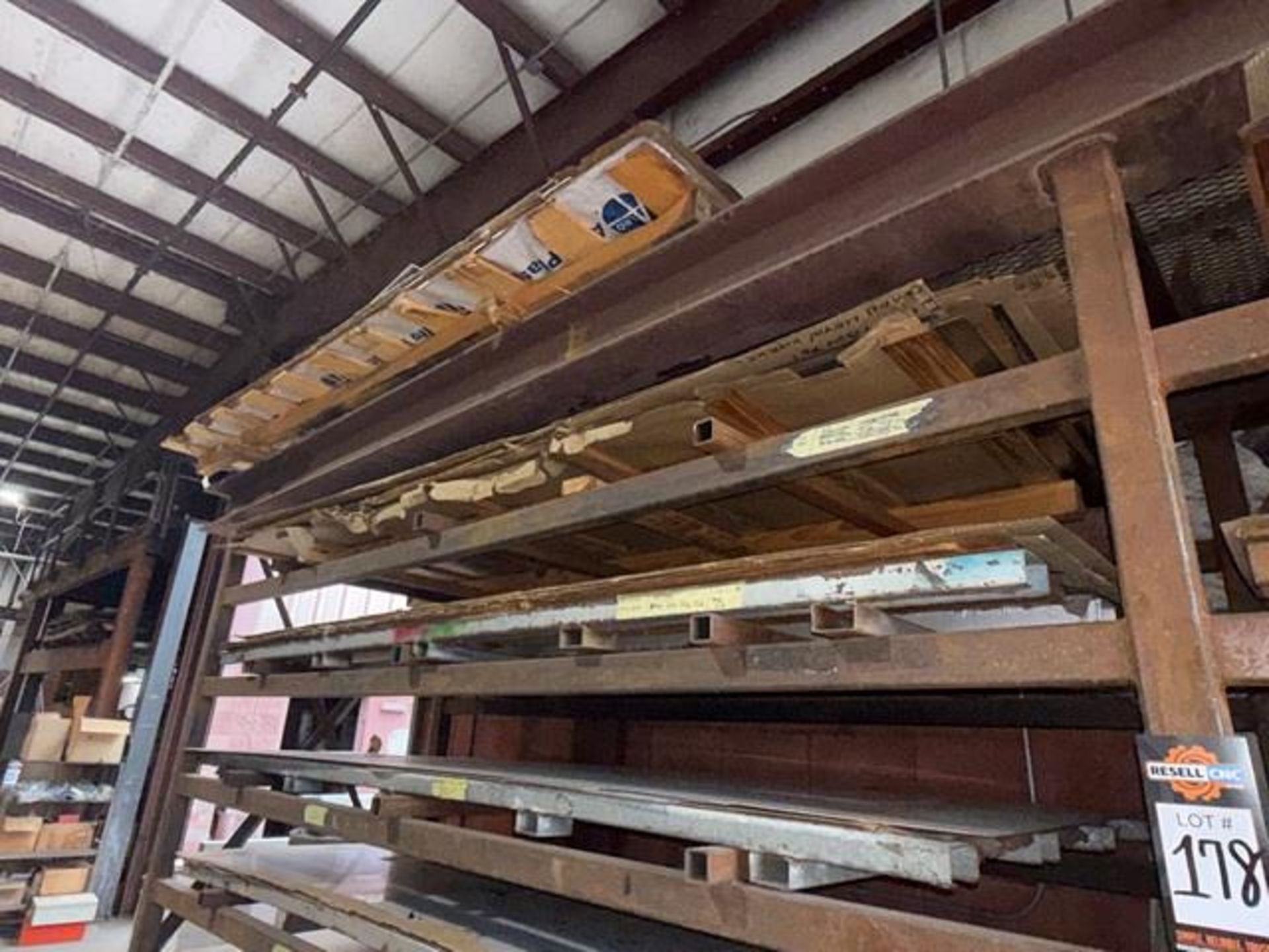 Metal Storage Rack with Metals Inventory