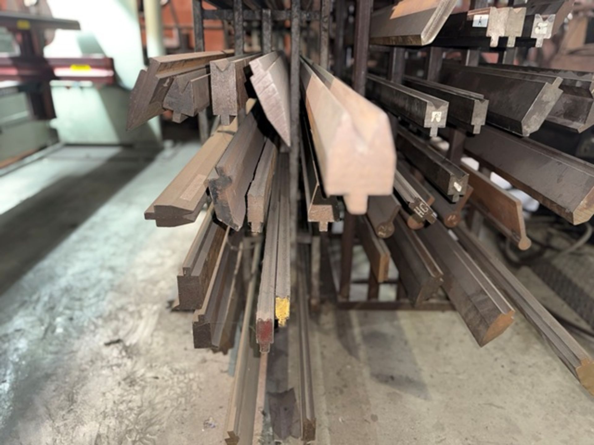 Rack with Extensive Press Brake Die Inventory