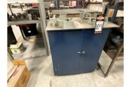 Frame Fixture with Blue 2-Door Cabinet (Contents Not Included)