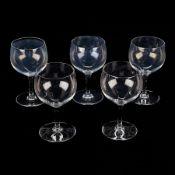 Set 5 Baccarat "Montaigne" Crystal Wine Glasses