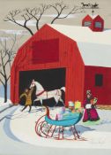 C. Robert Perrin Present Sleigh Ride Painting
