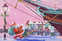 C. Robert Perrin Santa Clause Painting