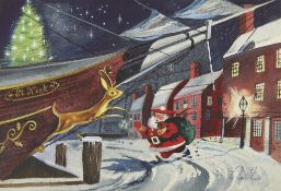 C. Robert Perrin Santa Clause Painting