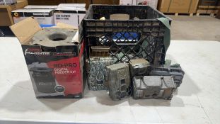 Game cameras & deer feeder