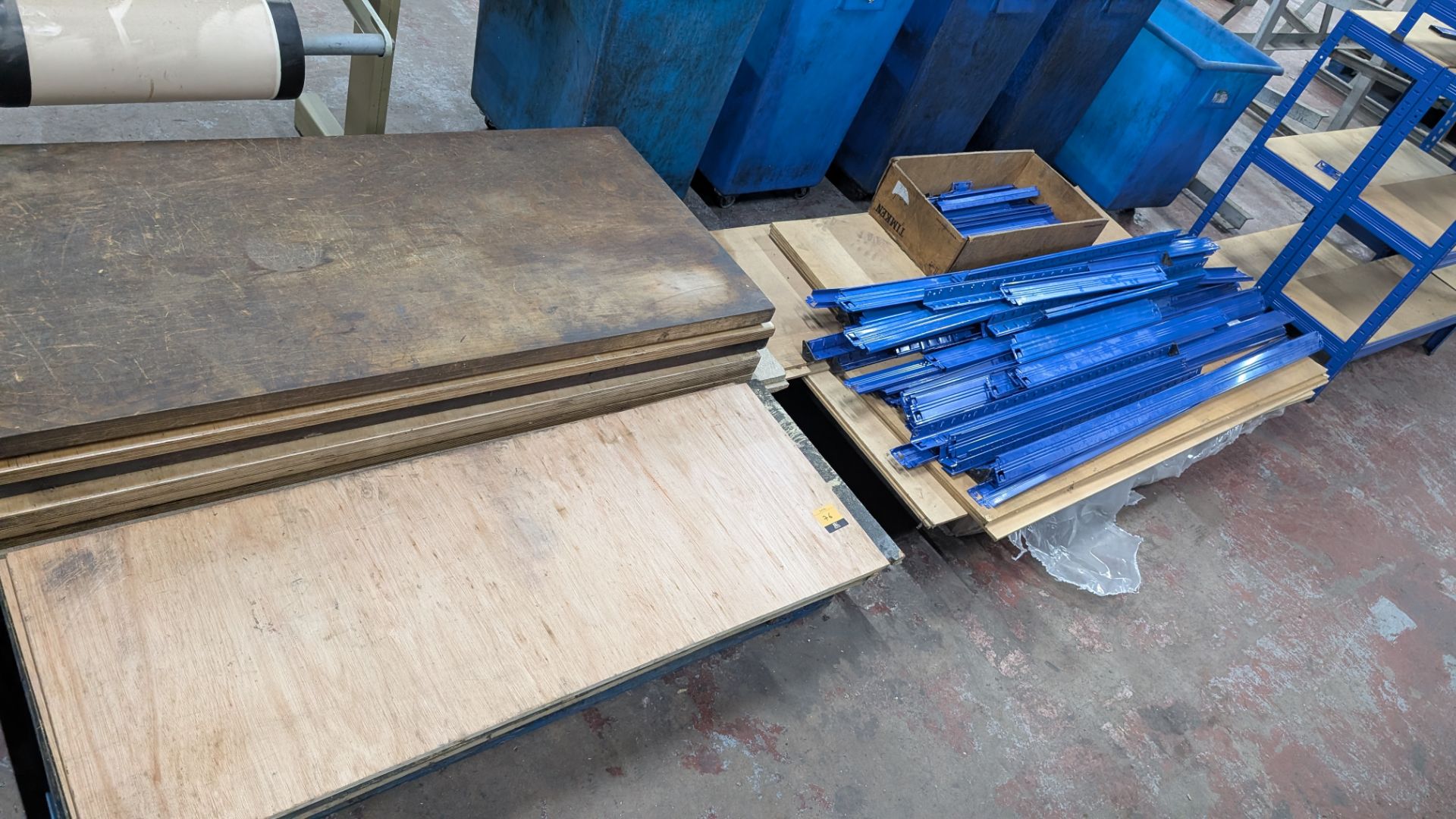 The contents of 2 Pallets of Wooden shelving supports and similar