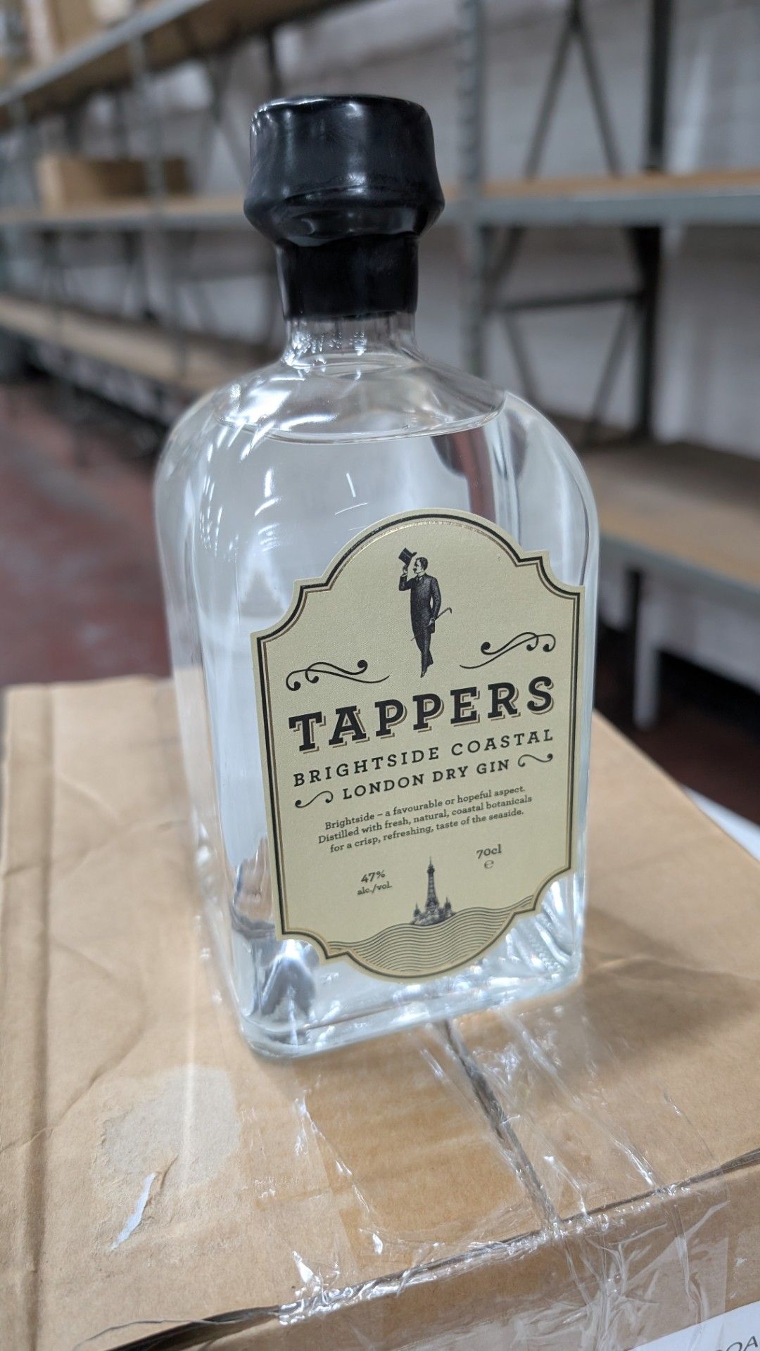 6 off 700ml bottles of Tappers 47% ABV Brightside Coastal London Dry Gin.Sold under AWRS number XQAW - Image 2 of 6