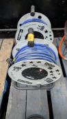 2 off 4-Socket 230V 25m Extension Reels
