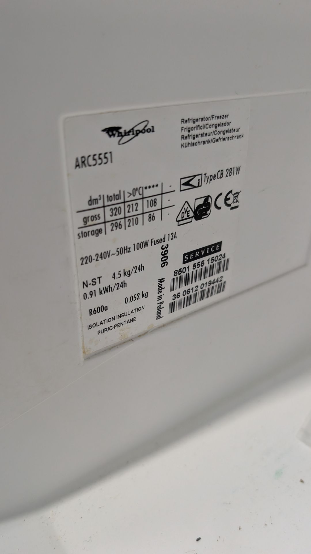 2 off Fridge Freezers by Whirlpool and Hotpoint - Image 9 of 14