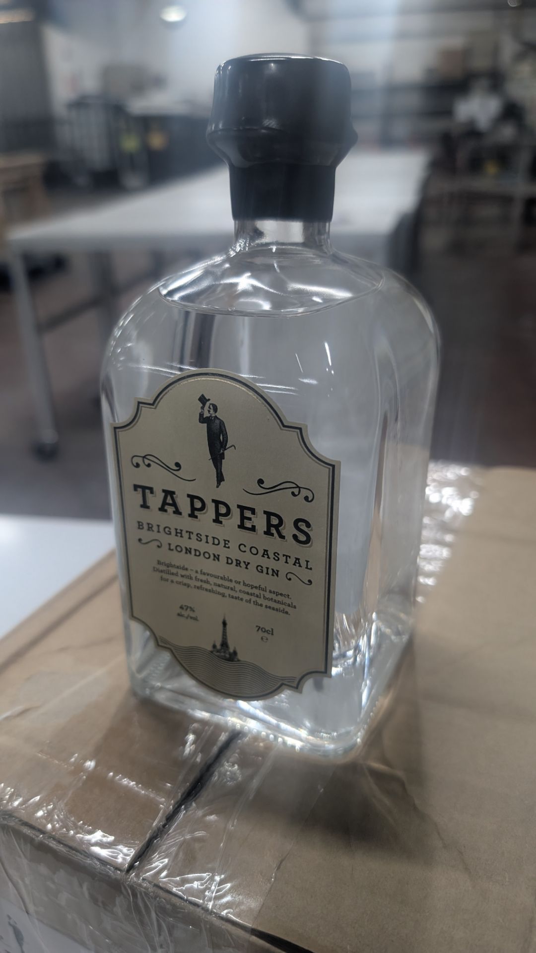 6 off 700ml bottles of Tappers 47% ABV Brightside Coastal London Dry Gin.Sold under AWRS number XQAW