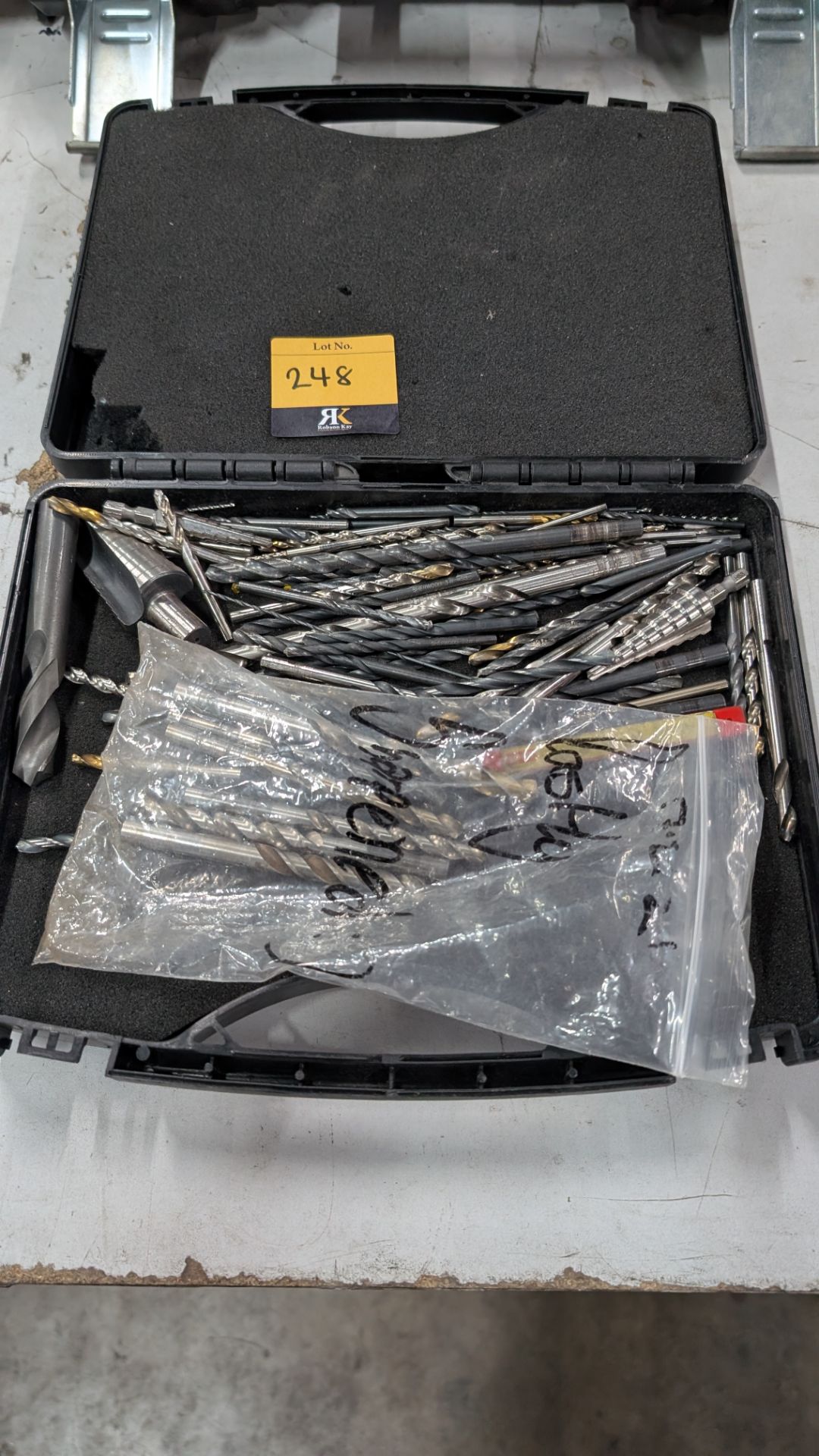 1 off DeWalt Cordless Impact Driver in case with battery charger (no battery) plus box of drill bits - Image 4 of 15