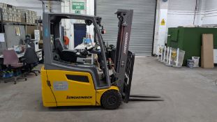 2018 Jungheinrich EFG 216 Electric 3-Wheel Counterbalance Forklift Truck, with side shift. Serial No