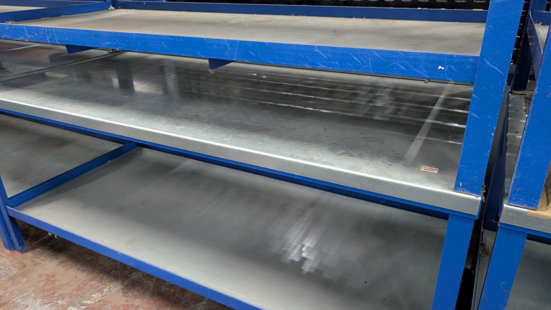 4 off Matching 2-Tier Metal Workbenches, each measuing approx 2000mm x 900mm x 840mm - Image 6 of 17