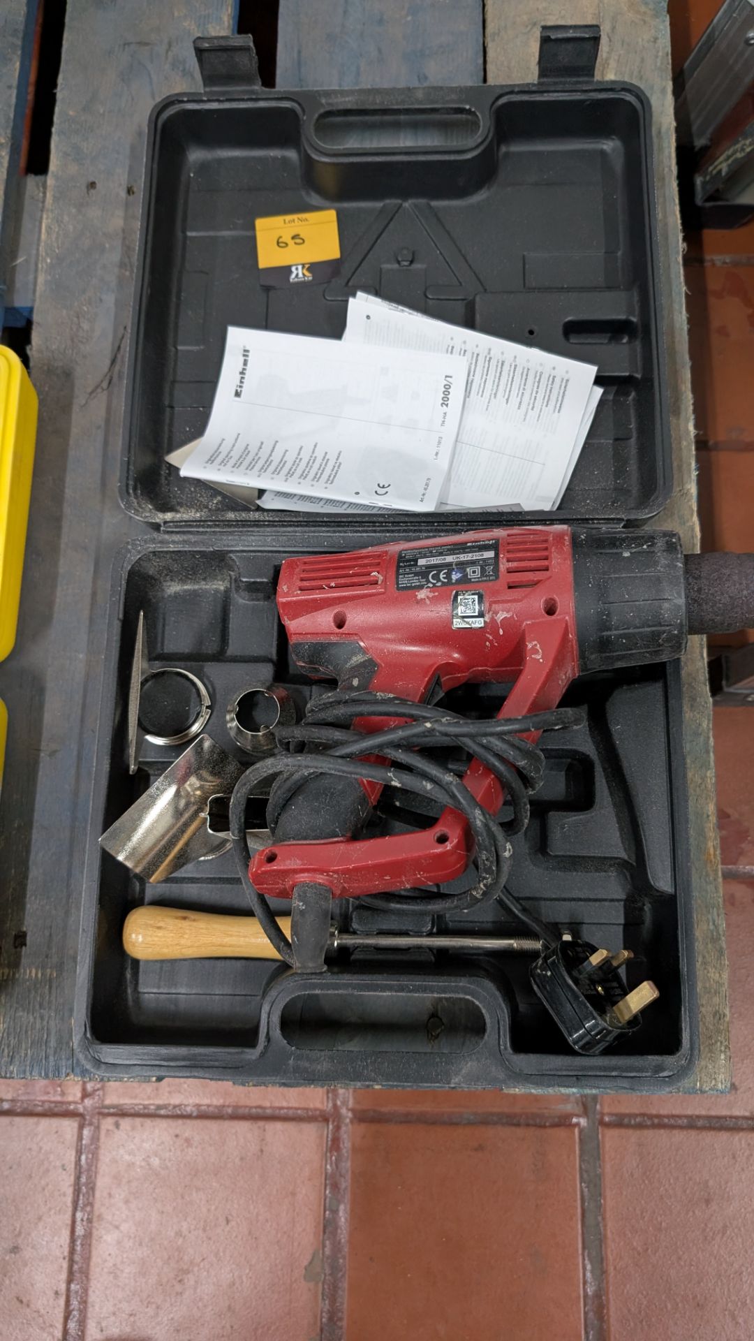 Einhell Hot Air Gun in case with accessories - Image 8 of 9