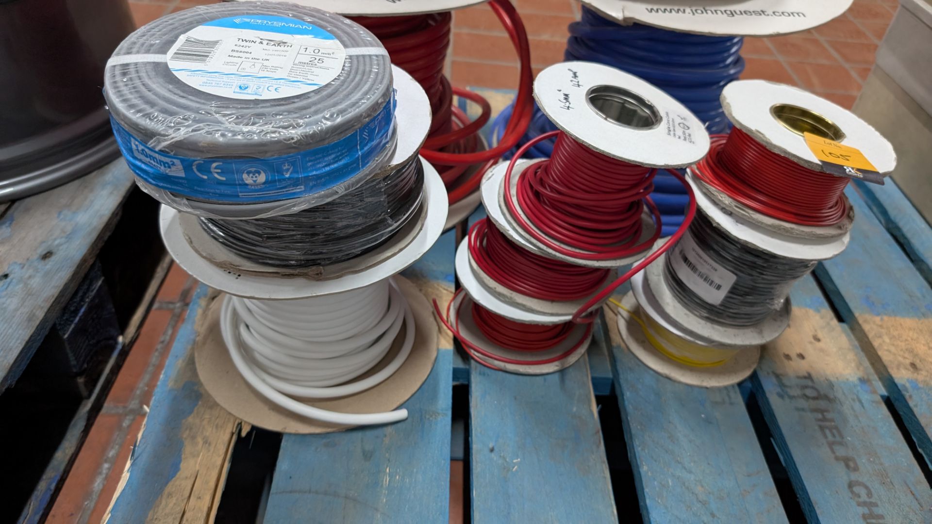 Approximately 13 Reels of assorted electrical and water pipe (11 cable & 2 pipes) - Image 4 of 10