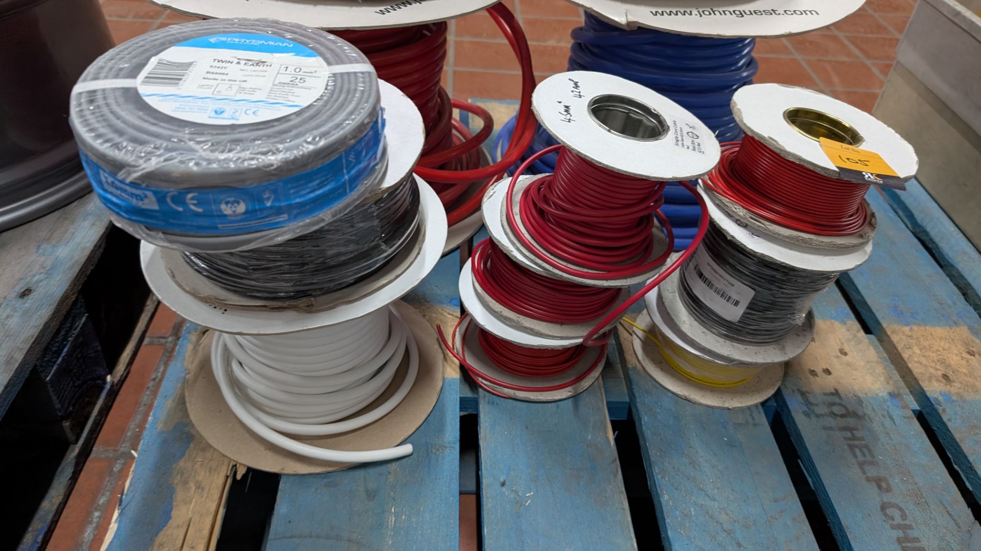 Approximately 13 Reels of assorted electrical and water pipe (11 cable & 2 pipes) - Image 3 of 10
