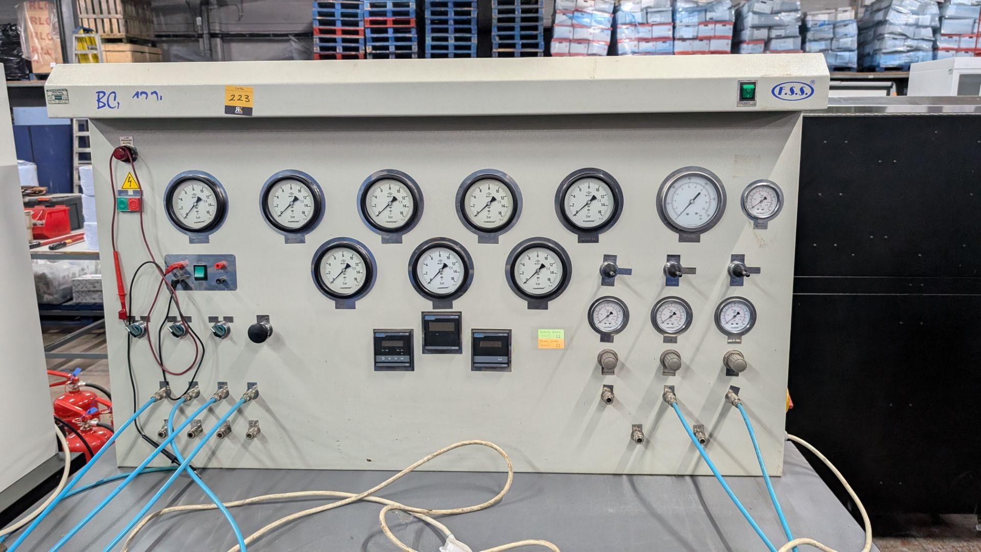 1 off BCA 1200 Pressure Testing System by FSS. This lot comprises a bench with assorted contents, on - Image 15 of 24