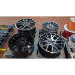 4 off Assorted Alloy Wheels by Wolfrace and ATS. Comprising 3 x 18 x 8.5JJ & 1 x 20 x 9.5J