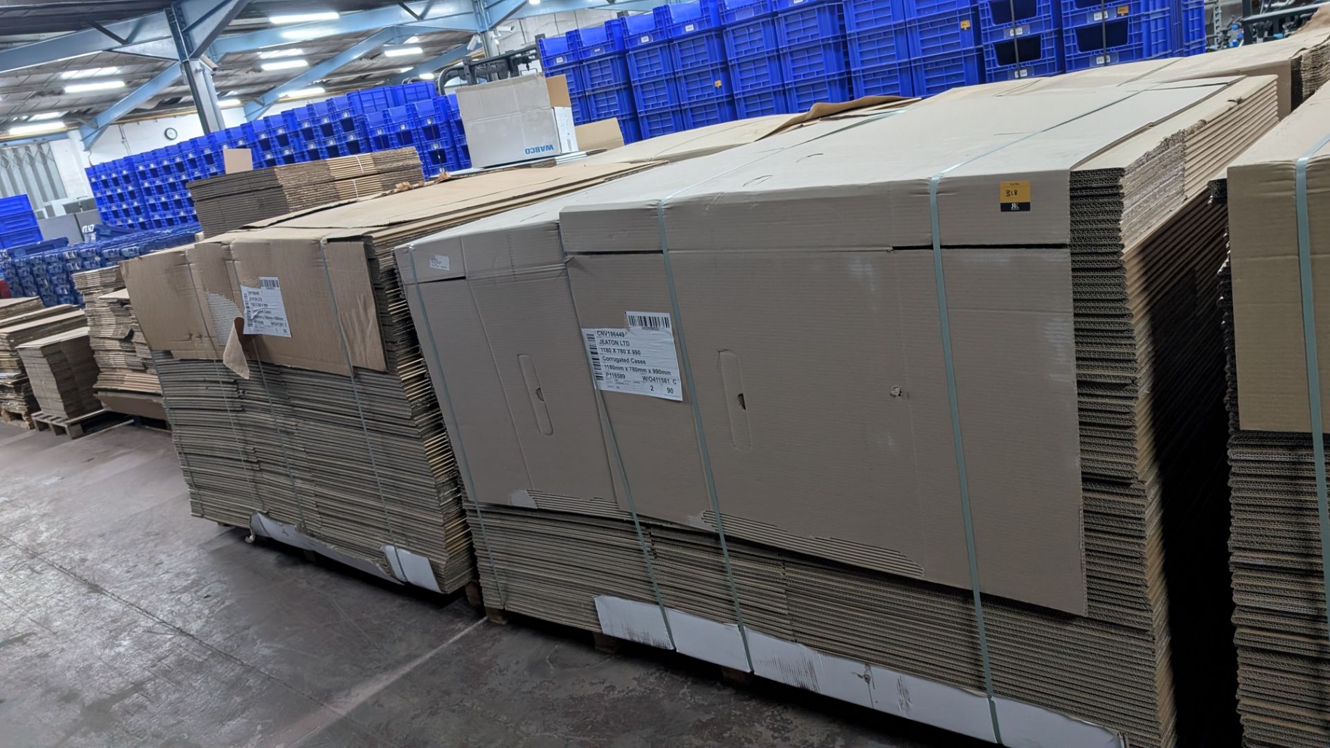 180 off Large Pallet-Sized Cardboard Boxes each measuring 1180 x 780mm x 990mm. This lot comprises t - Image 2 of 13