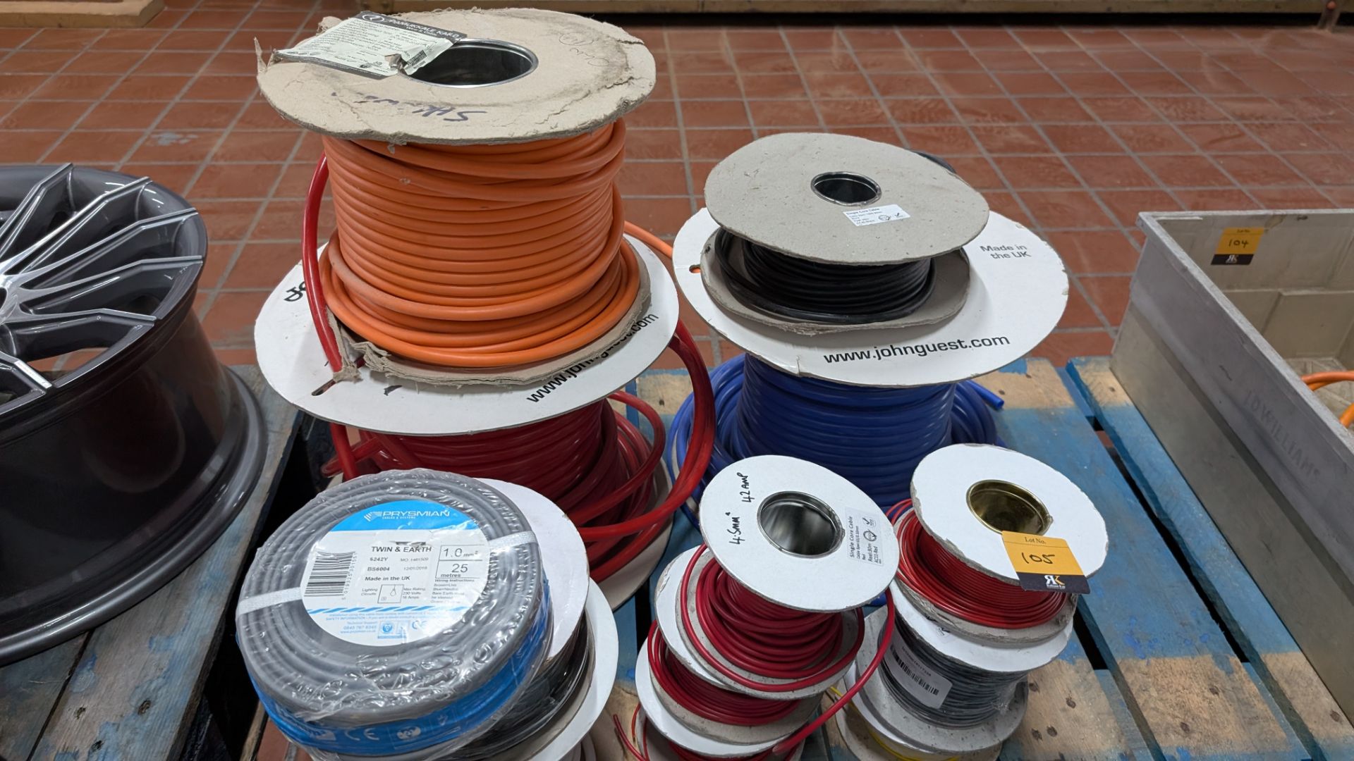 Approximately 13 Reels of assorted electrical and water pipe (11 cable & 2 pipes) - Image 9 of 10