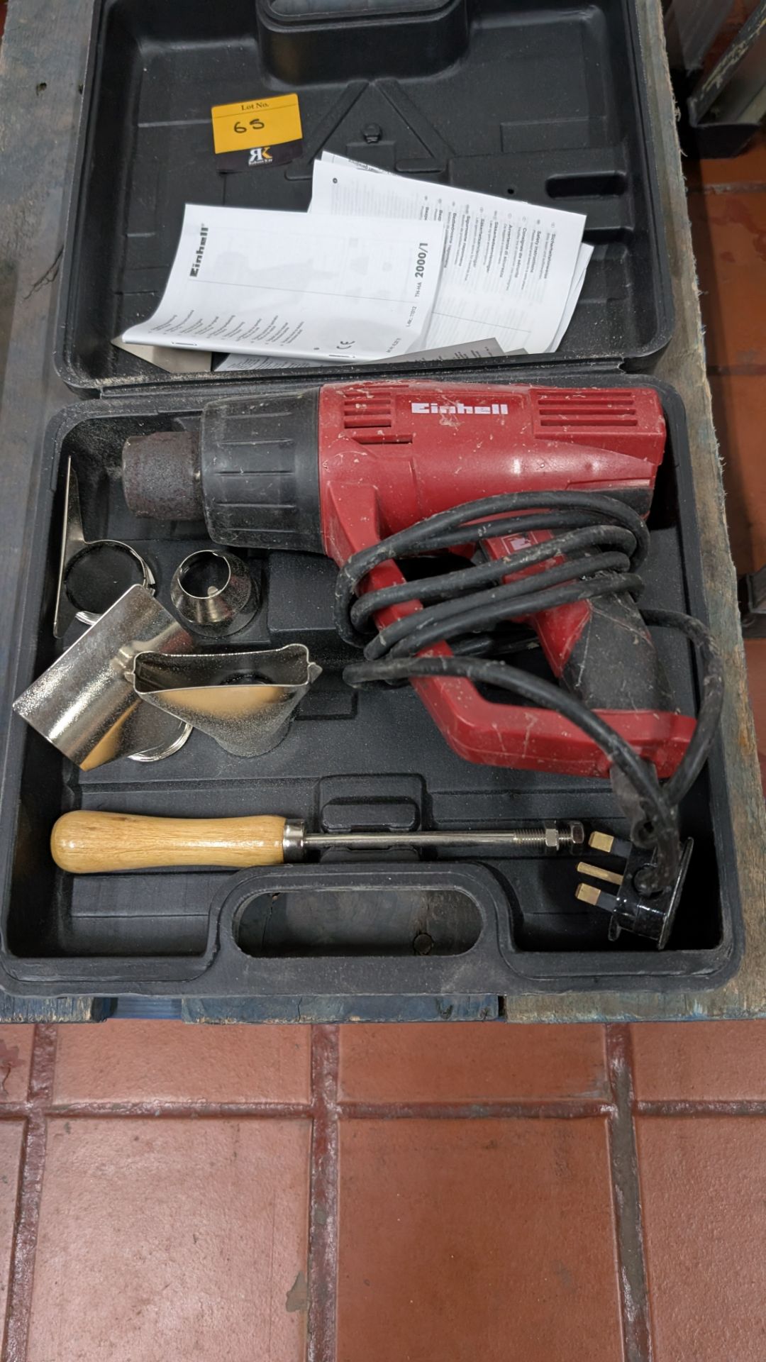 Einhell Hot Air Gun in case with accessories - Image 3 of 9