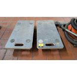 2 off Small Mobile 4-Wheel Platforms with integral carry handles