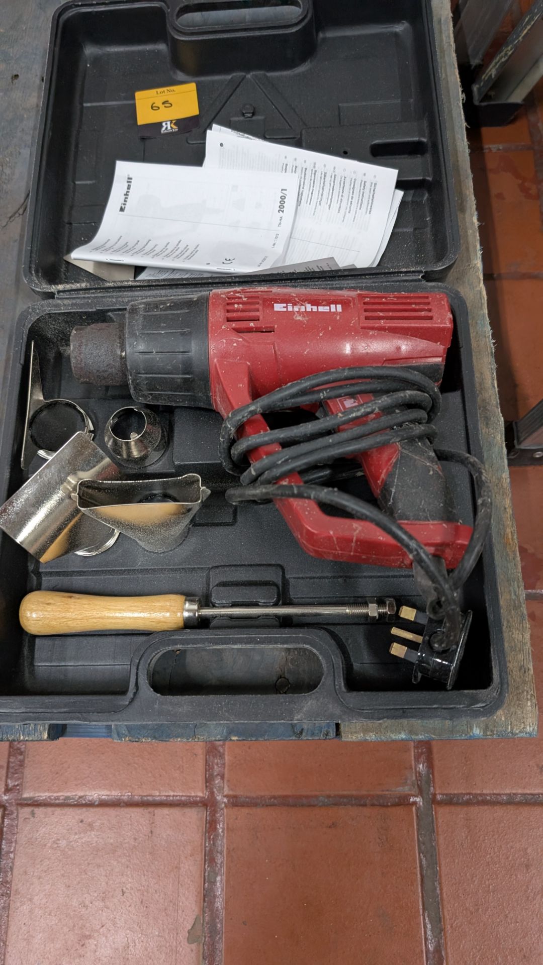 Einhell Hot Air Gun in case with accessories - Image 4 of 9