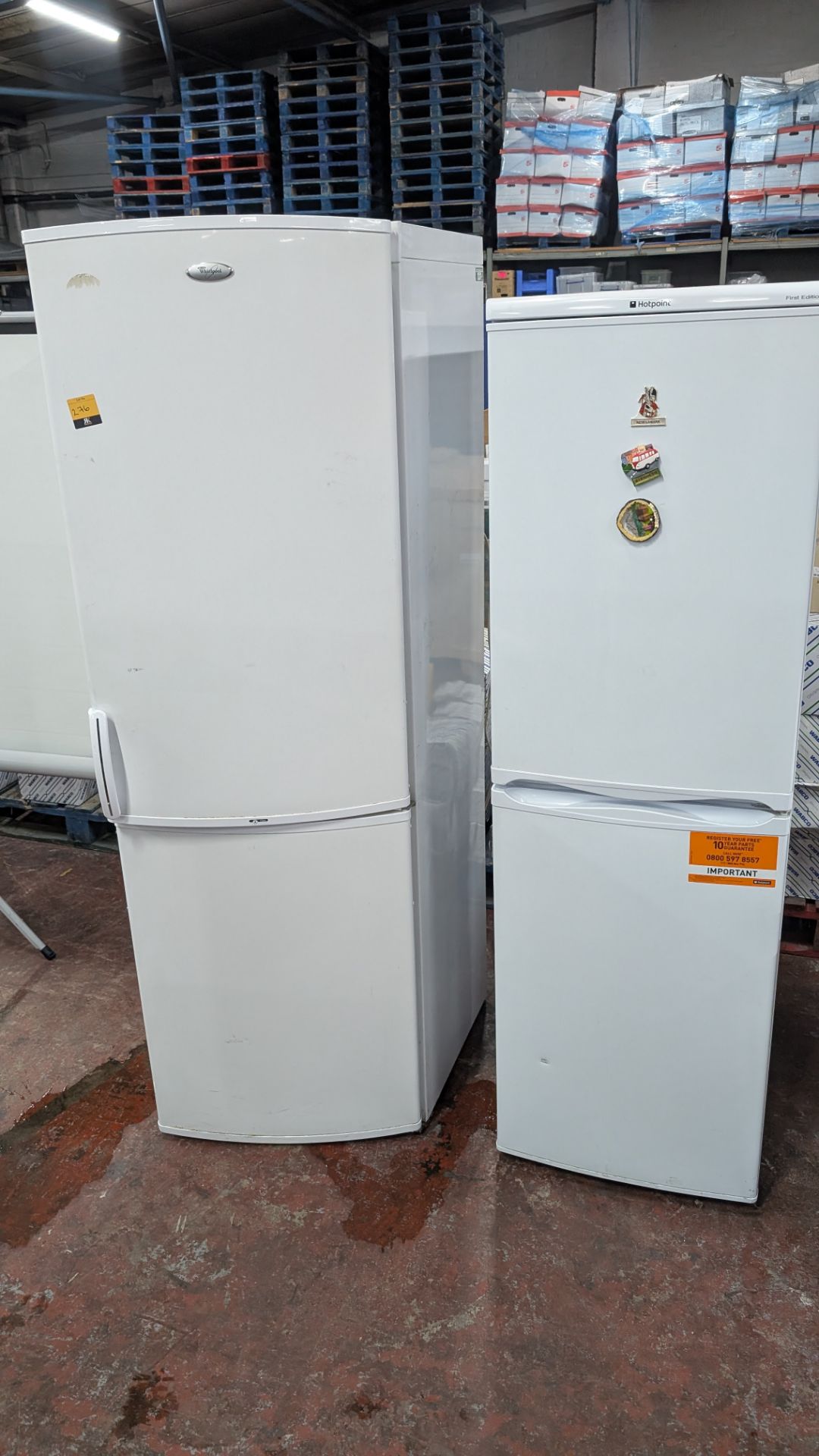 2 off Fridge Freezers by Whirlpool and Hotpoint