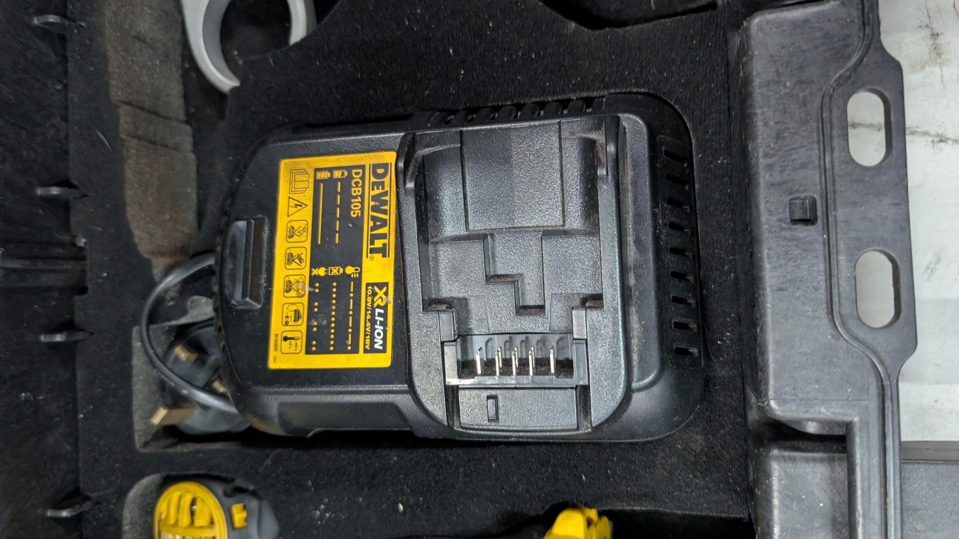 1 off DeWalt Cordless Impact Driver in case with battery charger (no battery) plus box of drill bits - Image 13 of 15