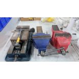 3 off assorted Bench mountable vices