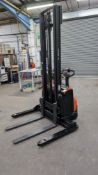 2011 BT Staxio Electric Pallet Stacker Model: SWE120S. Maximum Capacity 1,200 KG. Serial No: 617787