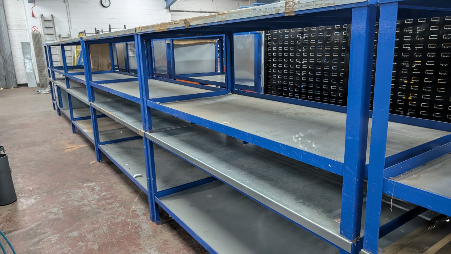 4 off Matching 2-Tier Metal Workbenches, each measuing approx 2000mm x 900mm x 840mm - Image 4 of 17