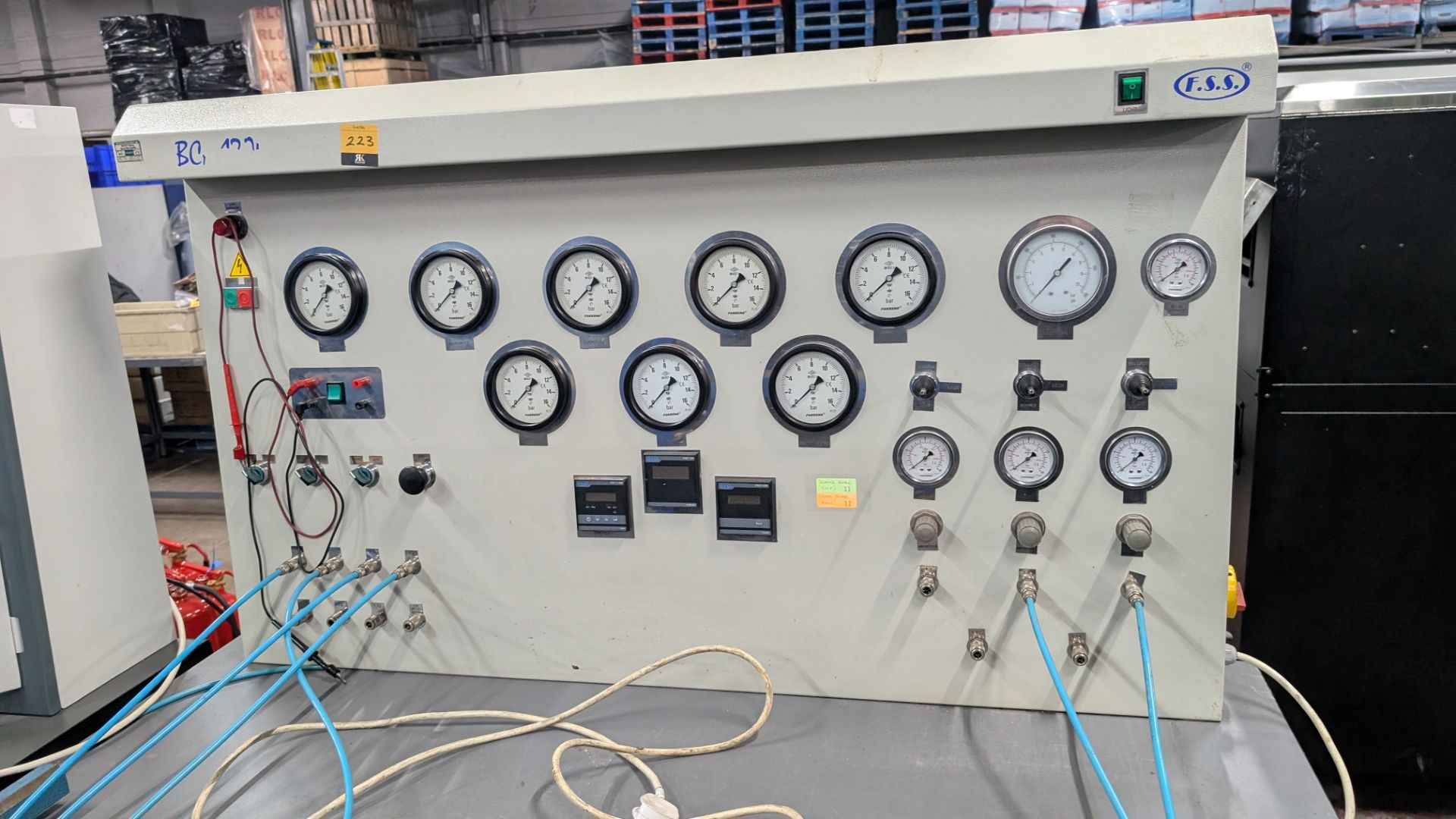 1 off BCA 1200 Pressure Testing System by FSS. This lot comprises a bench with assorted contents, on - Image 11 of 24