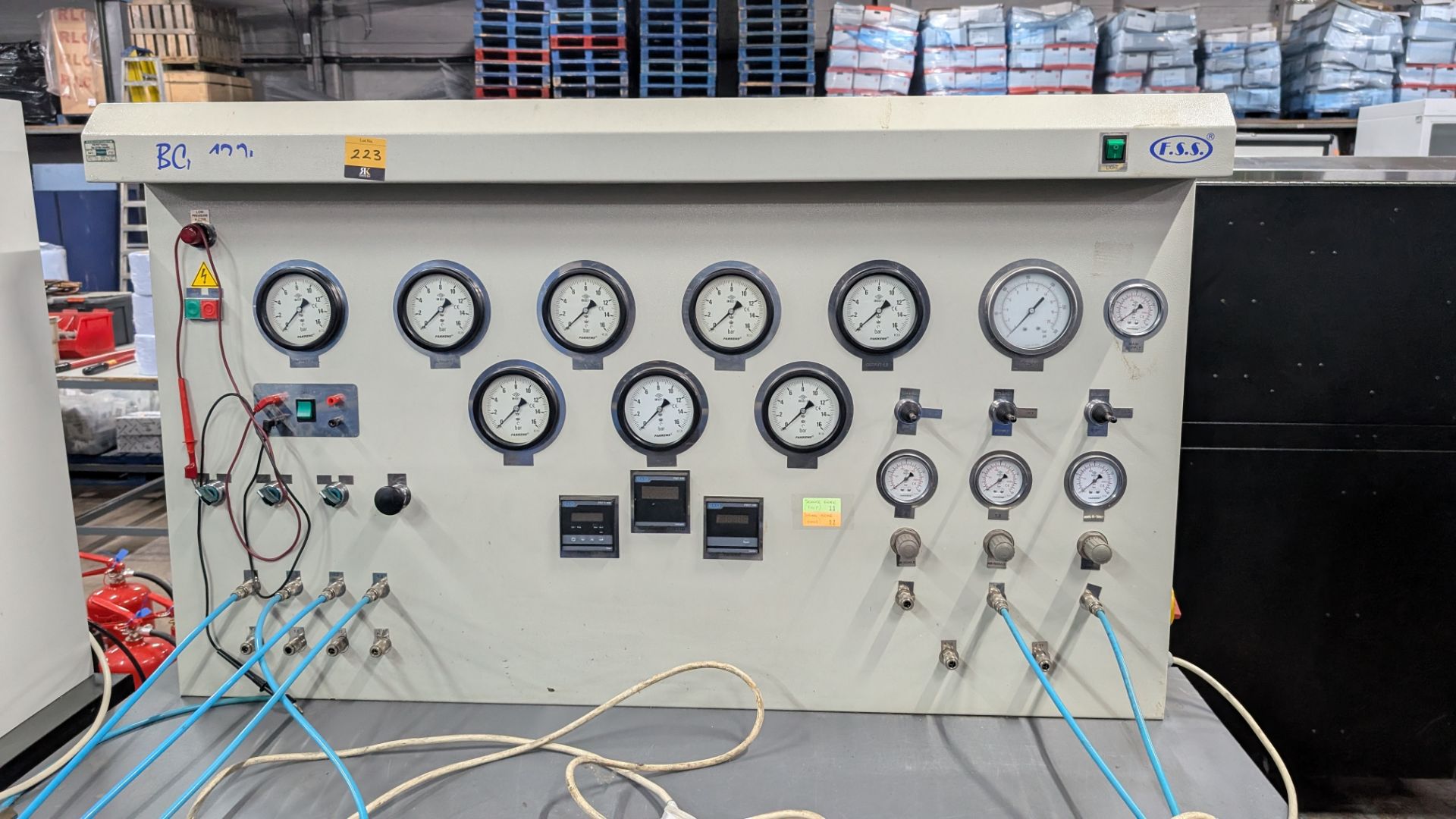 1 off BCA 1200 Pressure Testing System by FSS. This lot comprises a bench with assorted contents, on - Image 14 of 24