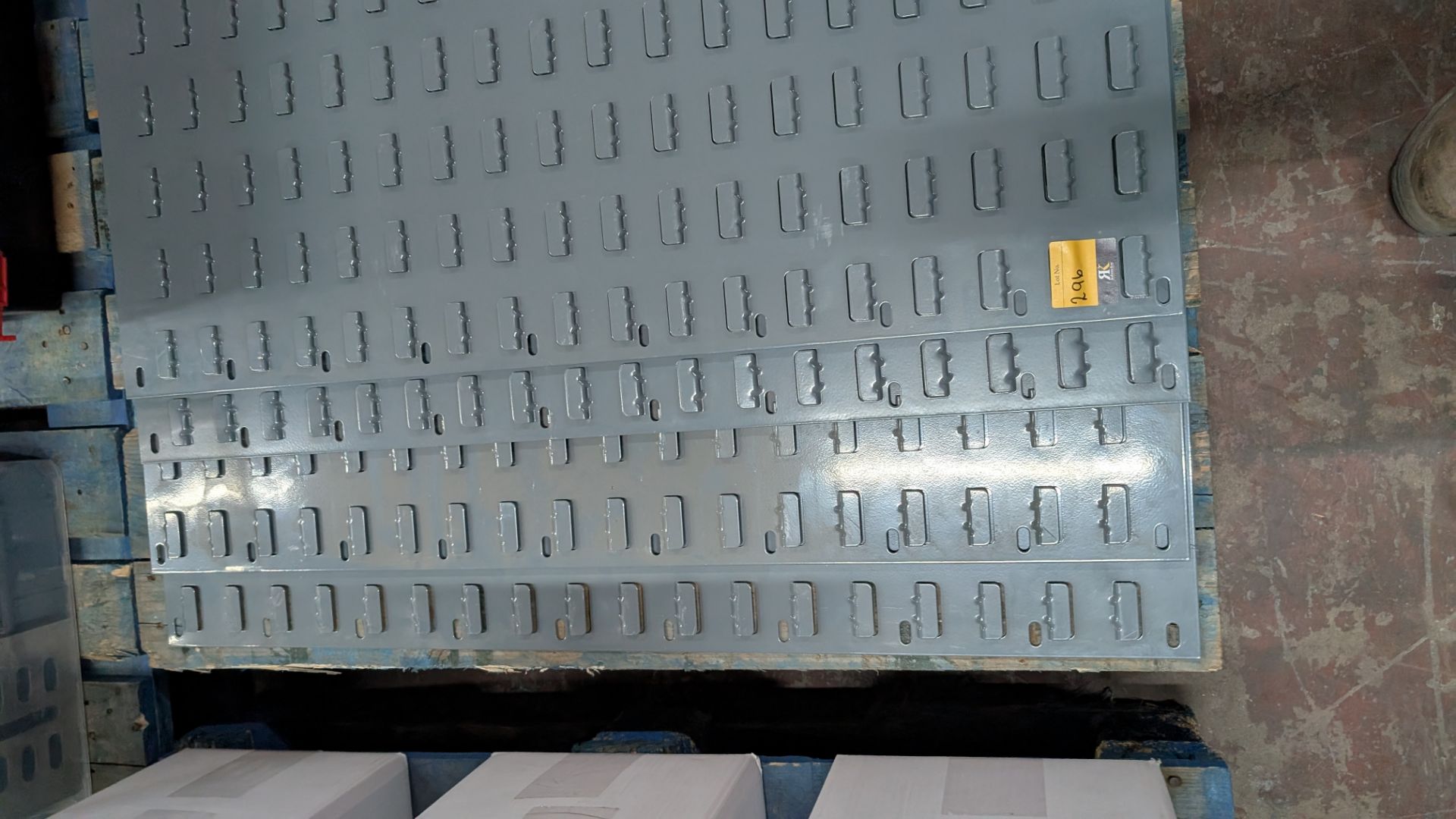 Quantity of Metabin Storage Bins, plus 4 off wall-mountable metal cards for holding same. In total t - Image 6 of 13