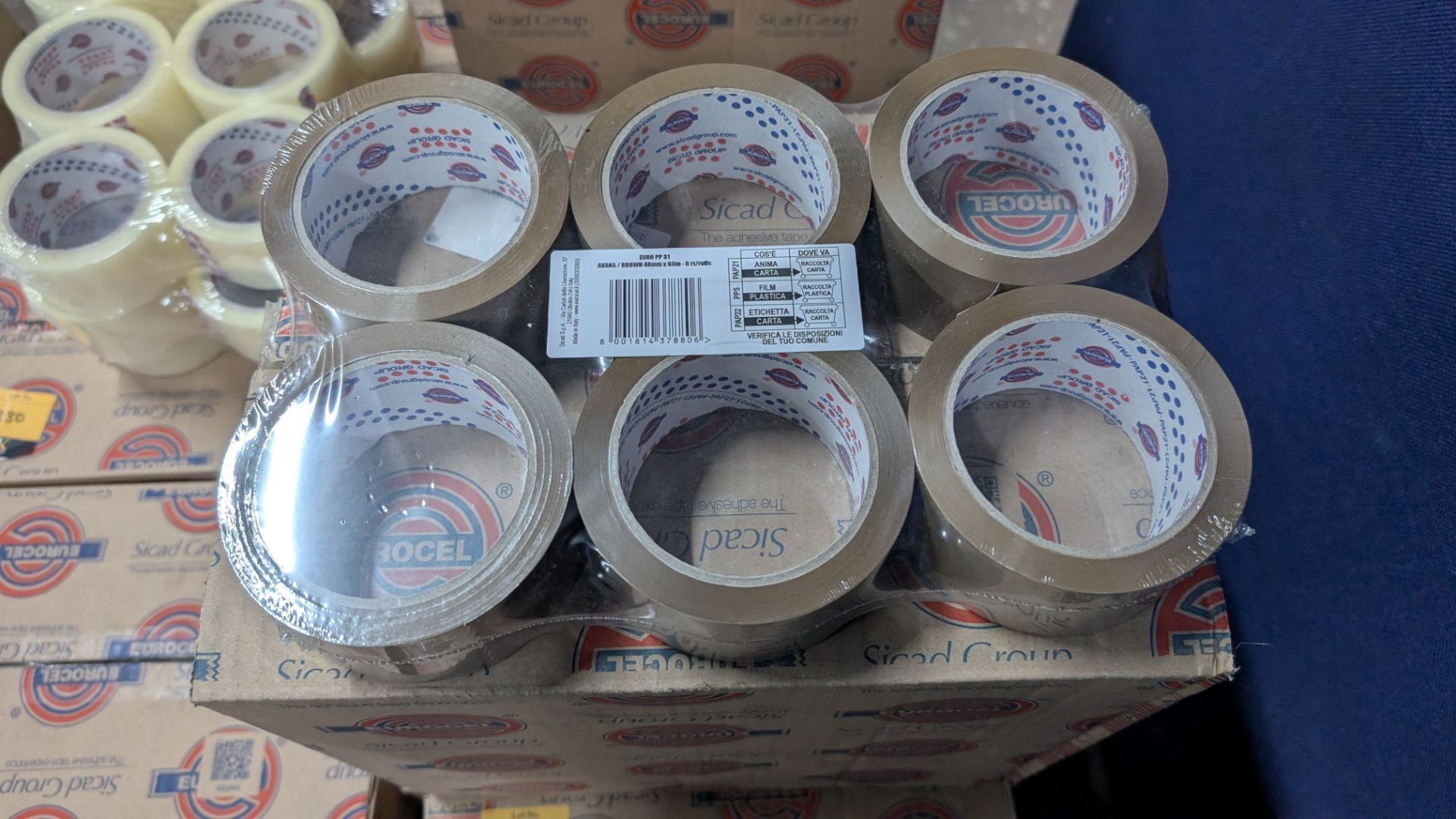 114 Rolls of Brown Tape - This lot comprises 3 x full boxes, plus one additional pack of 6 rolls - Image 5 of 9