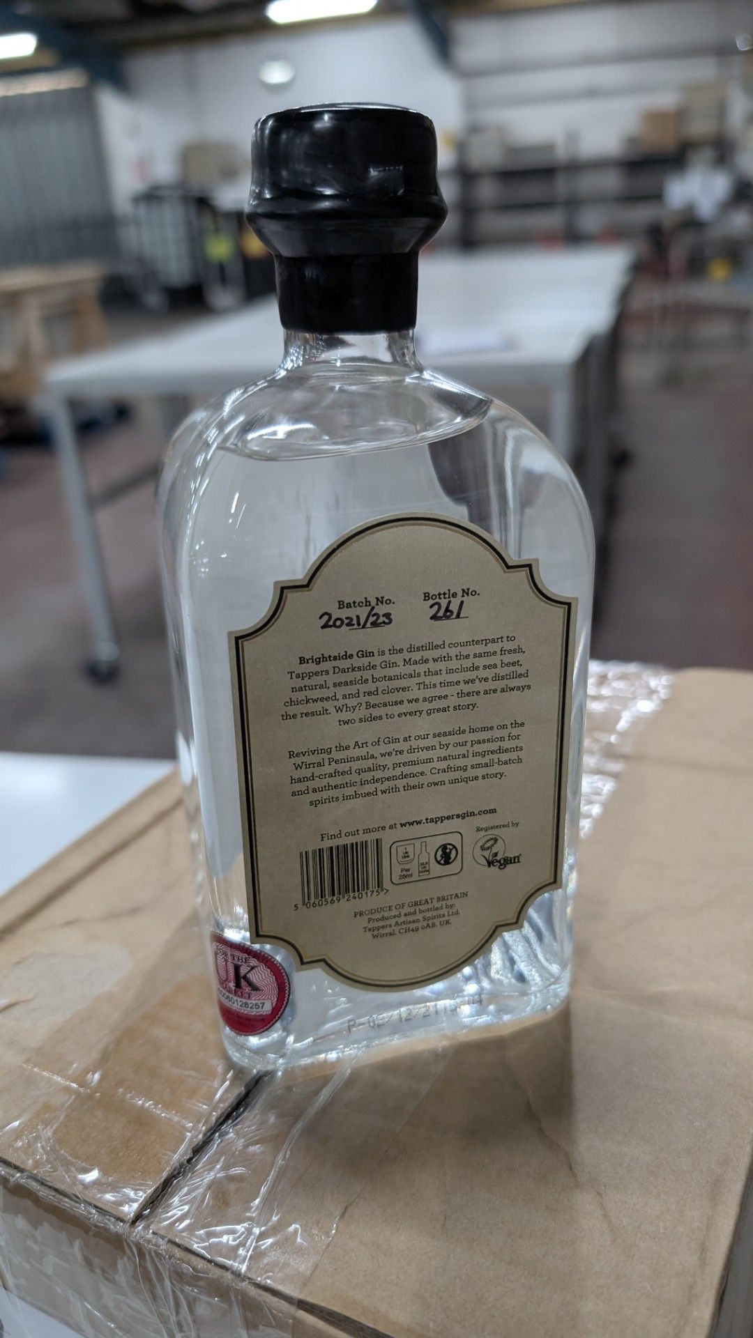 6 off 700ml bottles of Tappers 47% ABV Brightside Coastal London Dry Gin.Sold under AWRS number XQAW - Image 3 of 6