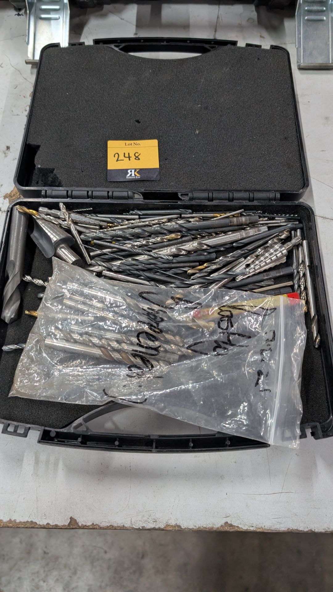 1 off DeWalt Cordless Impact Driver in case with battery charger (no battery) plus box of drill bits - Image 6 of 15